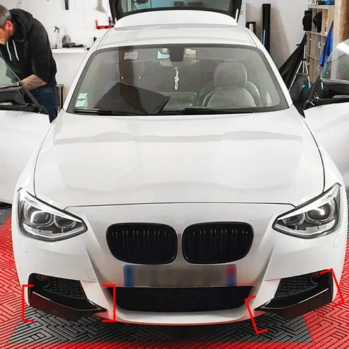 Imagen 2 del producto Kit de carrocería de parachoques delantero para BMW, divisor de labios de 2 piezas para BMW serie 1 F20 F21 M135i Pre LCI m-sport 2012-2015, ajuste Exterior deportivo
