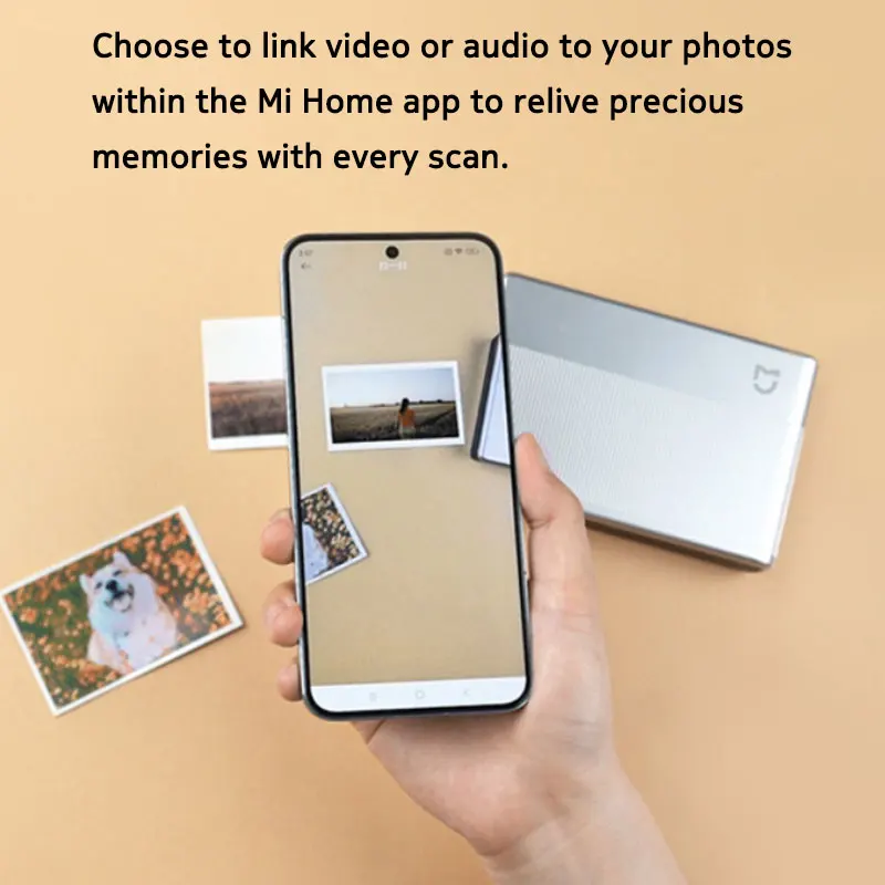 Global Version Xiaomi Mini Bluetooth Wireless Connection Photo Printer 1S Thermal Printing AR Video ZINK Self-adhesive Color 