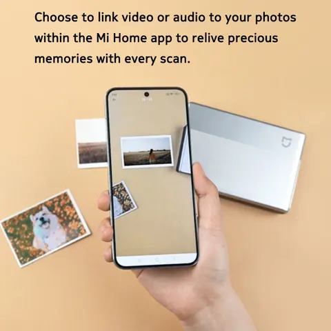 Глобальная версия Xiaomi Mini Bluetooth беспроводной фотопринтер 1S с термопечатью, AR-видео и самоклеящимися цветными ZINK-карточками