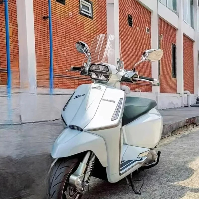 لوحة جانبية منحرف للرياح للزجاج الأمامي للدراجات النارية لـ LAMBRETTA X300 X300 SR X250 X200 2024 2025 ملحقات سكوتر