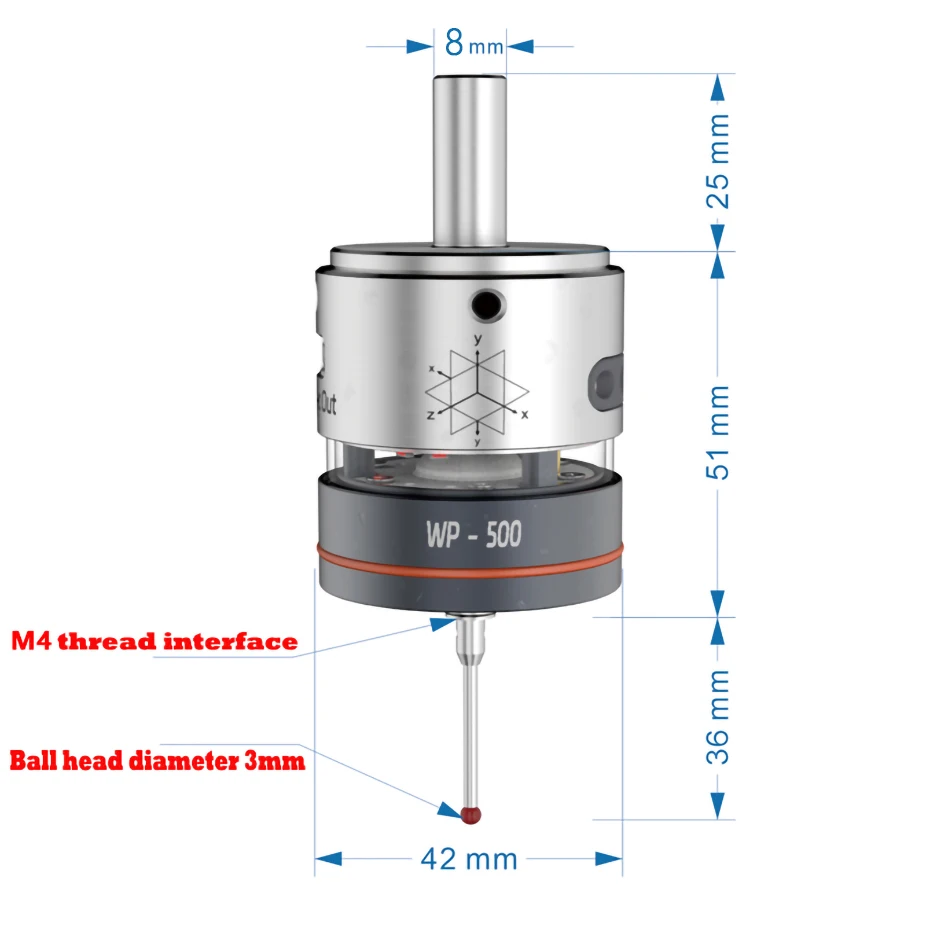 CNC 2024 latest WP-500 V6 anti-roll 3D edge finder Touch Probe to find the center desktop probe compatible with mach3 and grbl