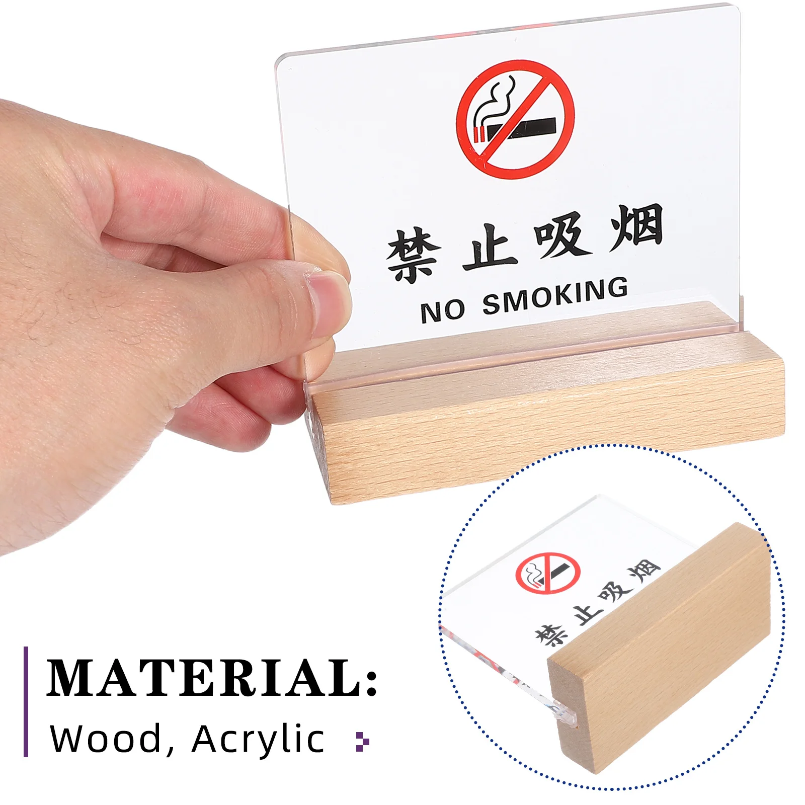 لا توجد طاولة التدخين، أكريليك، فنادق الأعمال، المقاهي، تصميم أنيق، محمول، خفيف الوزن، أبعاد قياسية، مكتب غير دخان