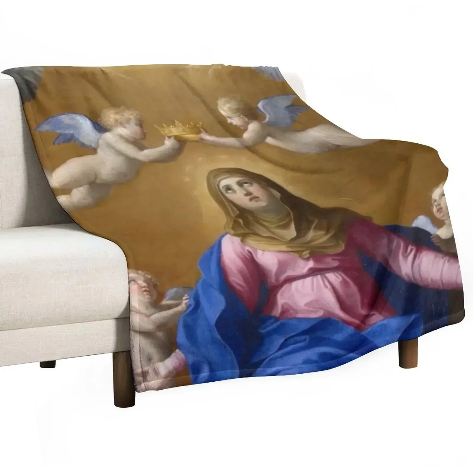 Virgin Mary Jesus Christ Angels Throw Blanket halloween Quilt Warm christmas decoration For Sofa Thin Bed Fashionable Blankets
