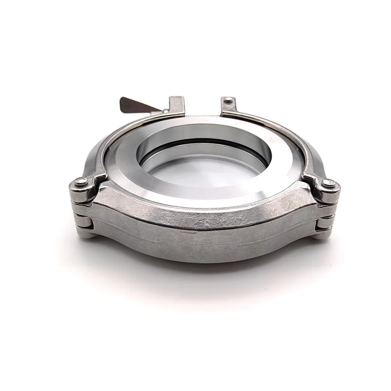304 Stainless Steel KF80 Vacuum Weld-In Viewport Sight Glass for 76.2mm OD Tube High Vacuum Pipeline Chamber Equipment