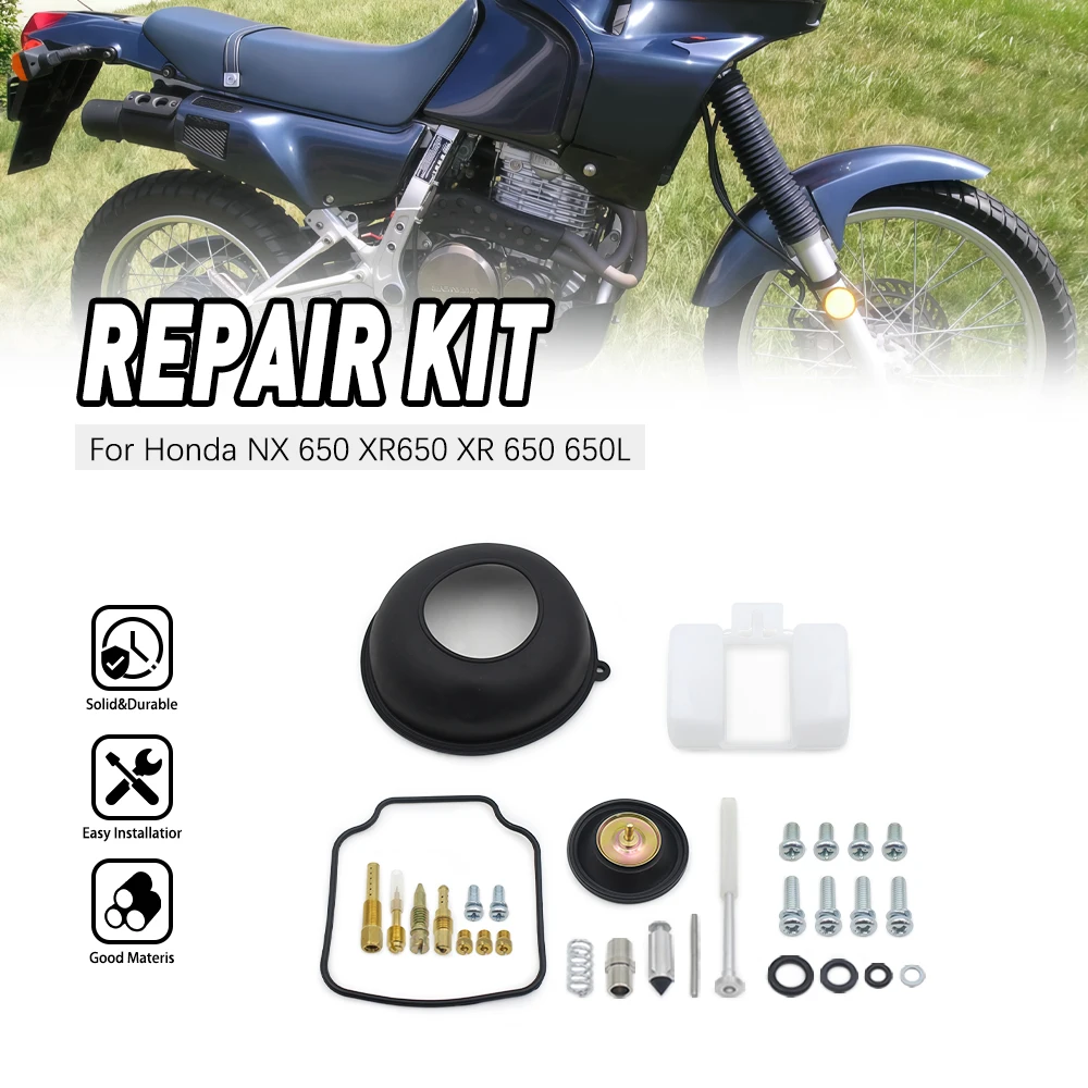 

Motorcycle Accesory Carburetor Repair Kit For Honda Nx650 Dominator Xr650 Xr650L Float Needle Valve Plunger Air Screw Diaphragm