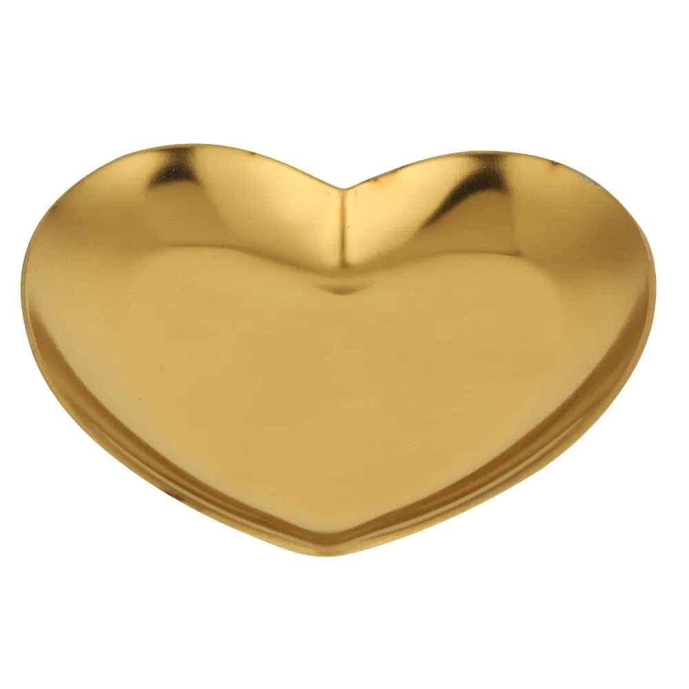 Stainless Steel Heart Shaped Nail Art Palette Heart Shaped Heart Shaped Jewelry Display Tray Cosmetics Organizer Tray