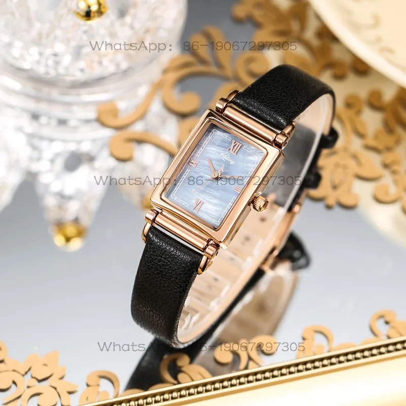 

Customized women's watch simple temperament women's student waterproof leather strap small square watch
