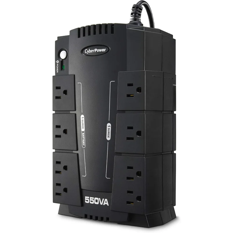 CyberPower CP550SLG Standby UPS System, 550VA/330W, 8 Outlets, Compact