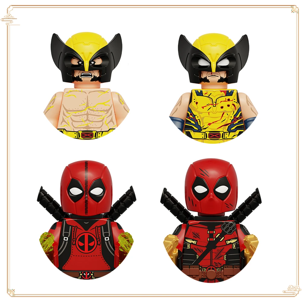 

Popular Movie Bricks Dolls Classic Hero Character Wolverine Deadpool Creative Fun Child's Festival Mini Action Toy Figures Gifts