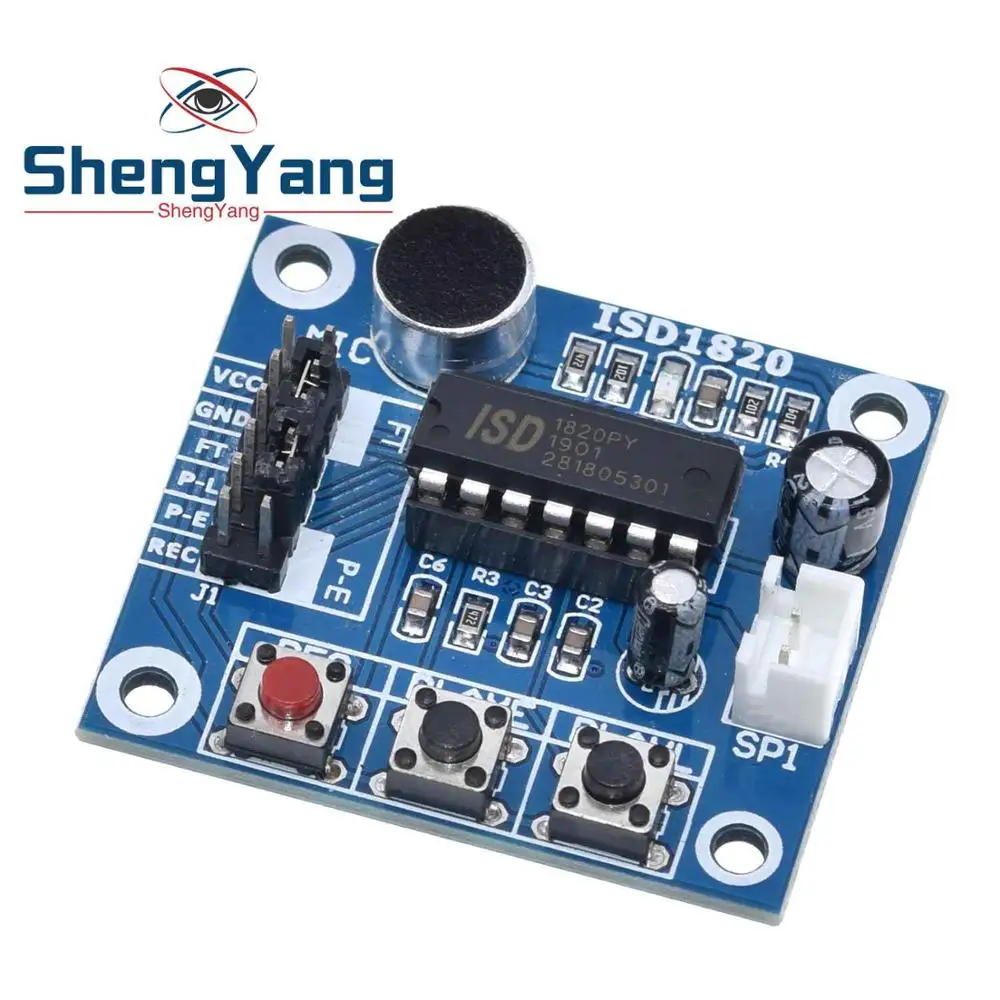 TZT ISD1820 recording module voice module the voice board telediphone module board with Microphones