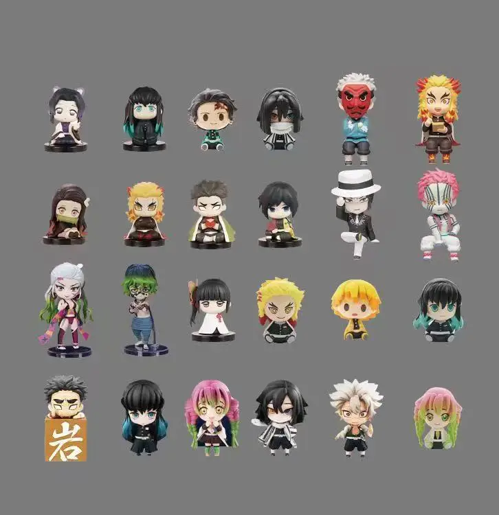 شيطان القتلة أنيمي تقويم القدوم 2025 عيد الميلاد العد التنازلي 24 يوم مفاجأة صندوق 2D الاكريليك الشكل لعبة هدية للأطفال