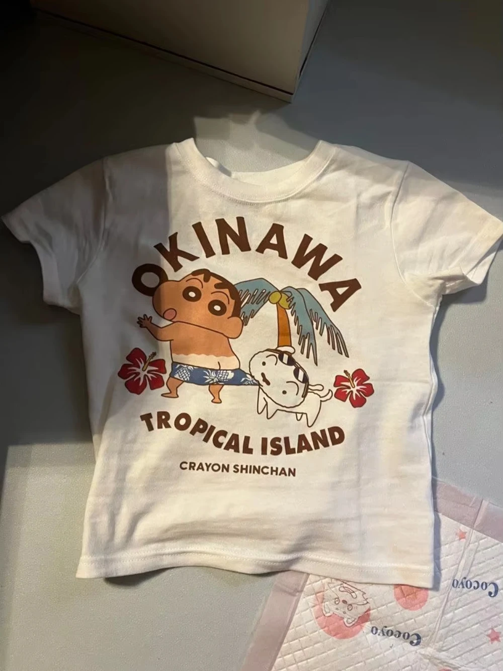 2026 Crayon Shinchan Okinawa Family Matching Cotton T Shirt Anime Print Short Sleeve Tee Summer Casual Streetwear T-shirt