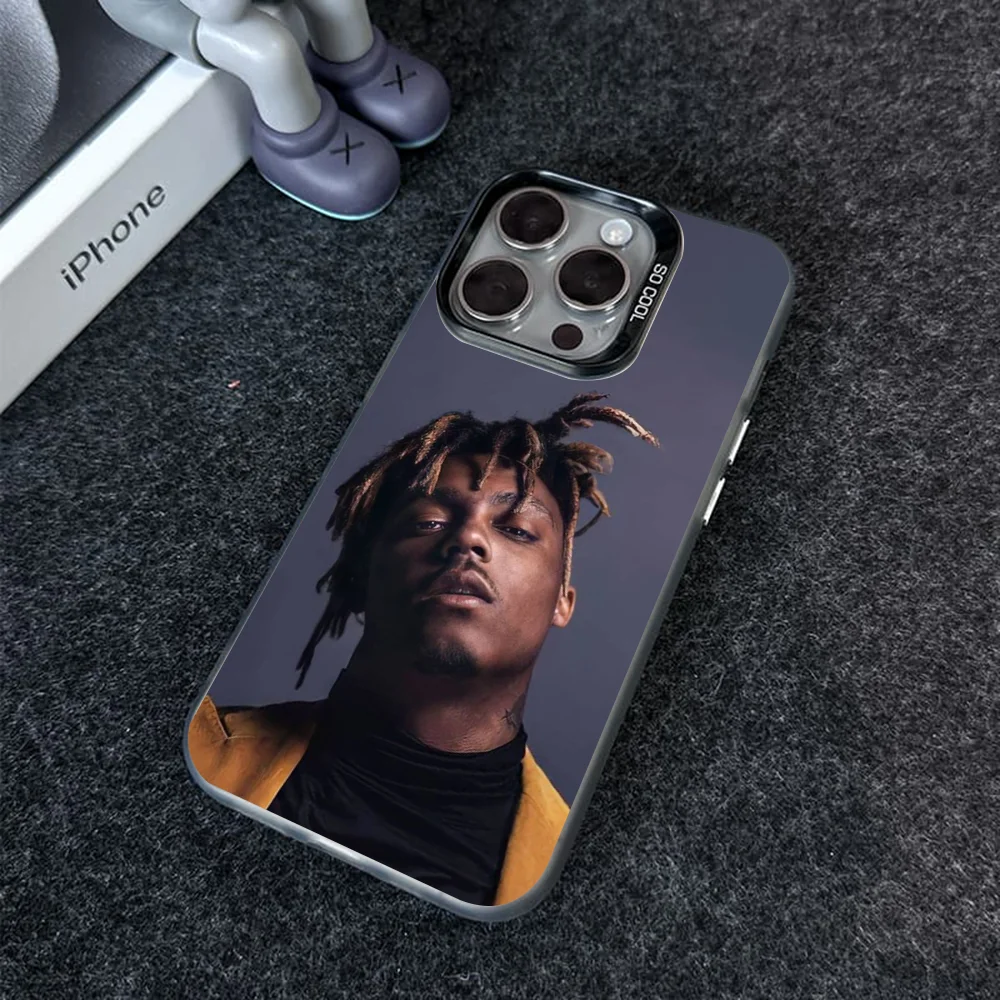 Singer J-Juice W-WRLD Phone Case IMD Color Silver Shell For IPhone 16 15 14 13 12 Pro Max Plus