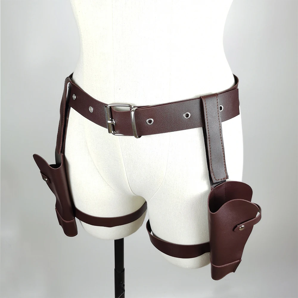 เข็มขัดหนัง PU สไตล์คาวบอยตะวันตก สำหรับตกแต่ง คอสเพลย์ บทบาทสมมติ อุปกรณ์เสริม มีจำหน่ายสำหรับผู้ชายและผู้หญิง