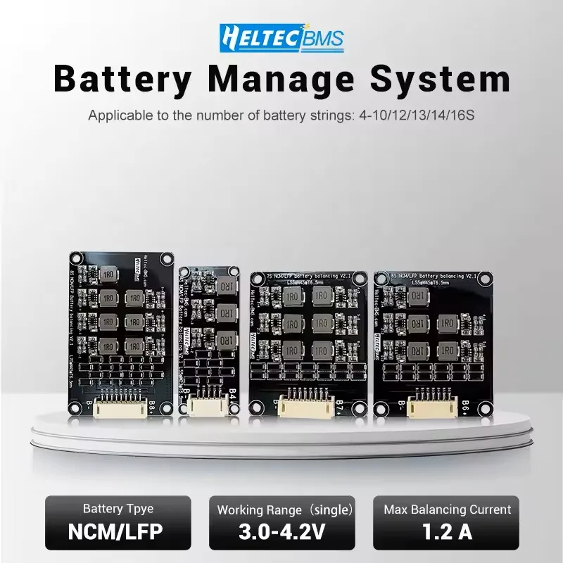 Heltec 2S-17S 1.2A Active Equalizer Balancer Energy Transfer Module for NCM/LiFePO4/Lithium Battery Electric Tools