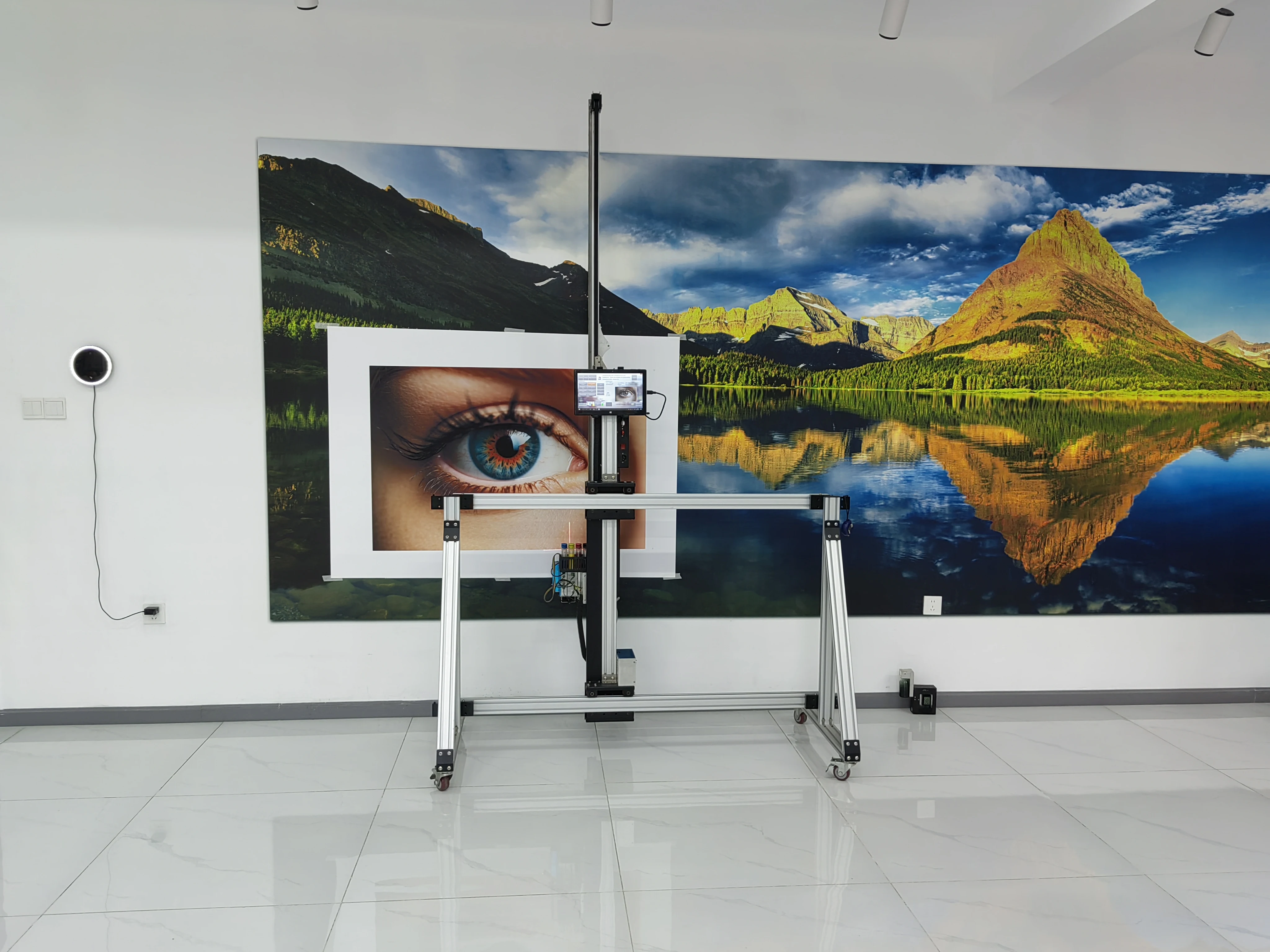 9600DPI Imprimante Murale 2-in-1 AI 4K Wall Floor Printer wall floor printing machine UV ink vertical wall to ceiling