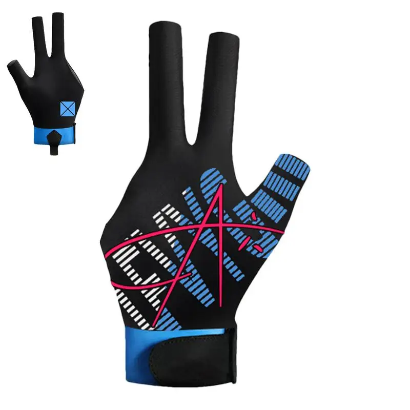 Three Finger Billiards Gloves Sport Billiards Unisex Pool Cue Gloves Half-Finger Design Sports Accessories For Both Male And