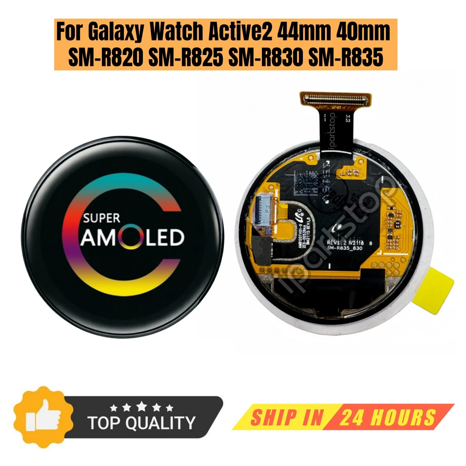 

Запасной AMOLED-экран с сенсорным управлением iParts для Samsung Galaxy Watch Active2 44 мм 40 мм SM-R820 SM-R825 SM-R830 SM-R835, оригинальные запчасти
