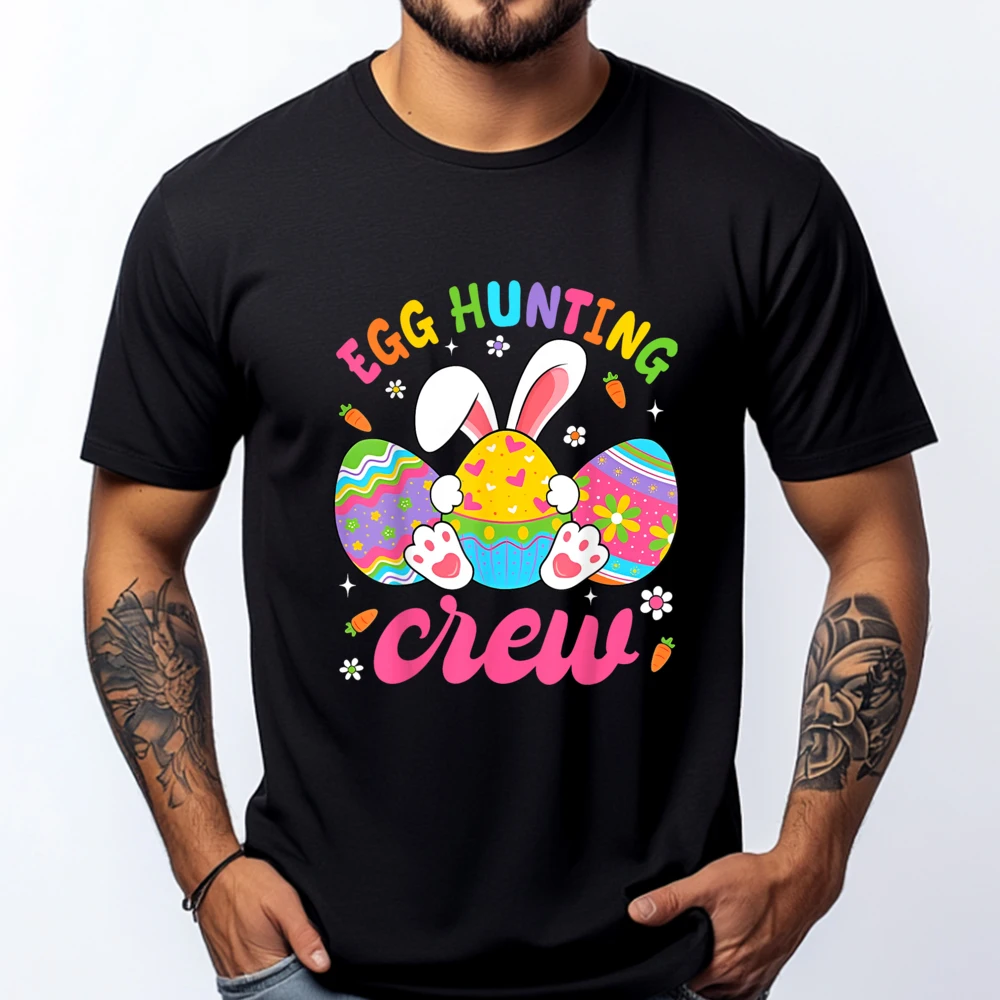 

Egg Hunting Squad Crew Family Happy Easter Bunny Anime T Shirts T Shirt Homme Character Funny T Shirts High Quality Aesthetic