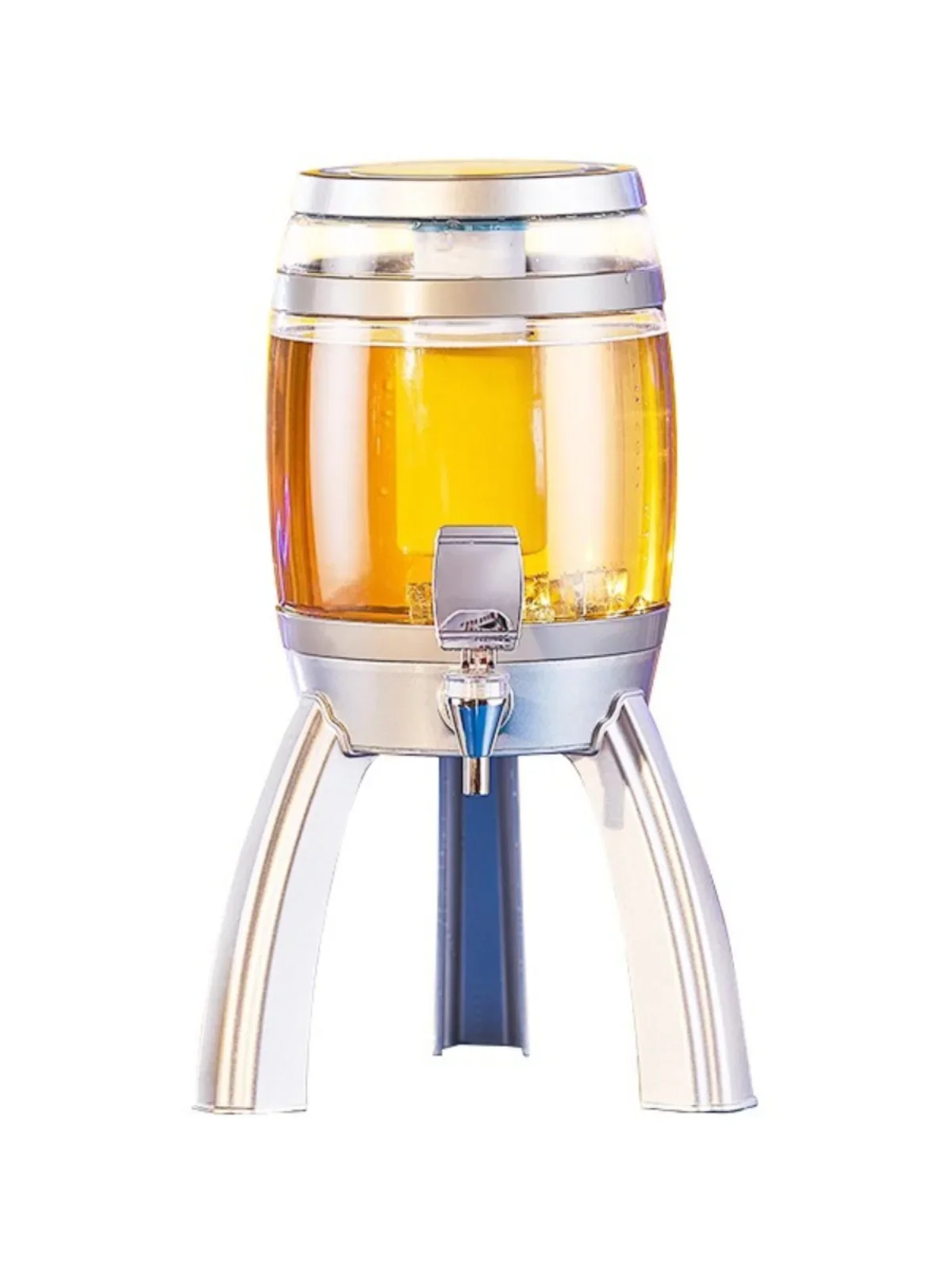 New light-emitting wine bar KTV special 3-liter draft beer barrel three-legged craft beer barrel with leading cola barrel.