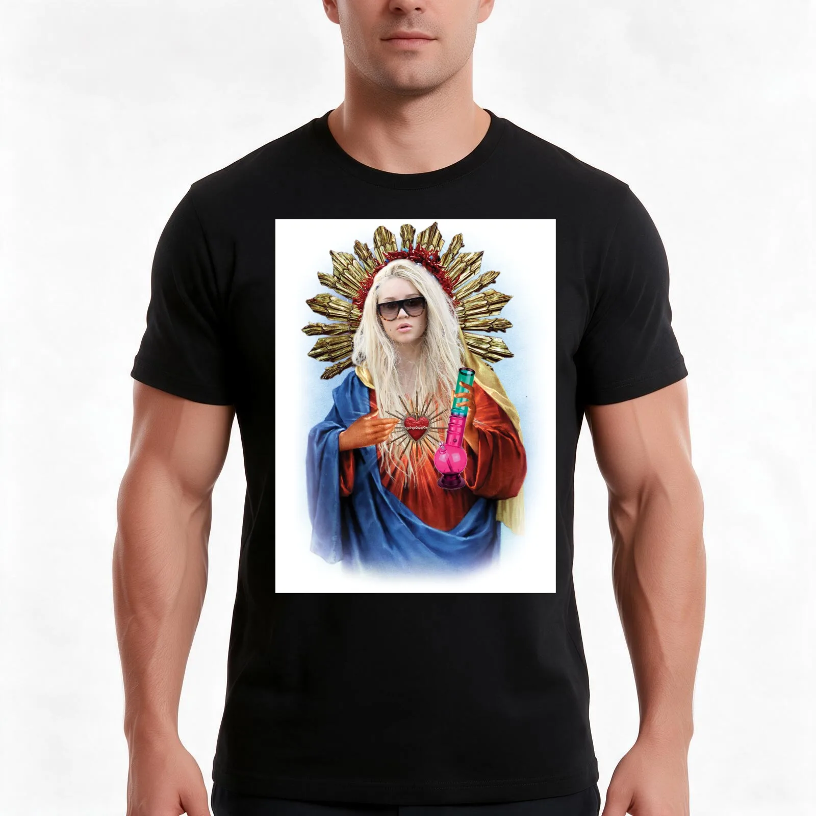 St. Amanda T-Shirt, Summer Casual Cotton Tee, Oversized Streetwear Tops, Vintage Graphic Print, Loose Fit Short Sleeve