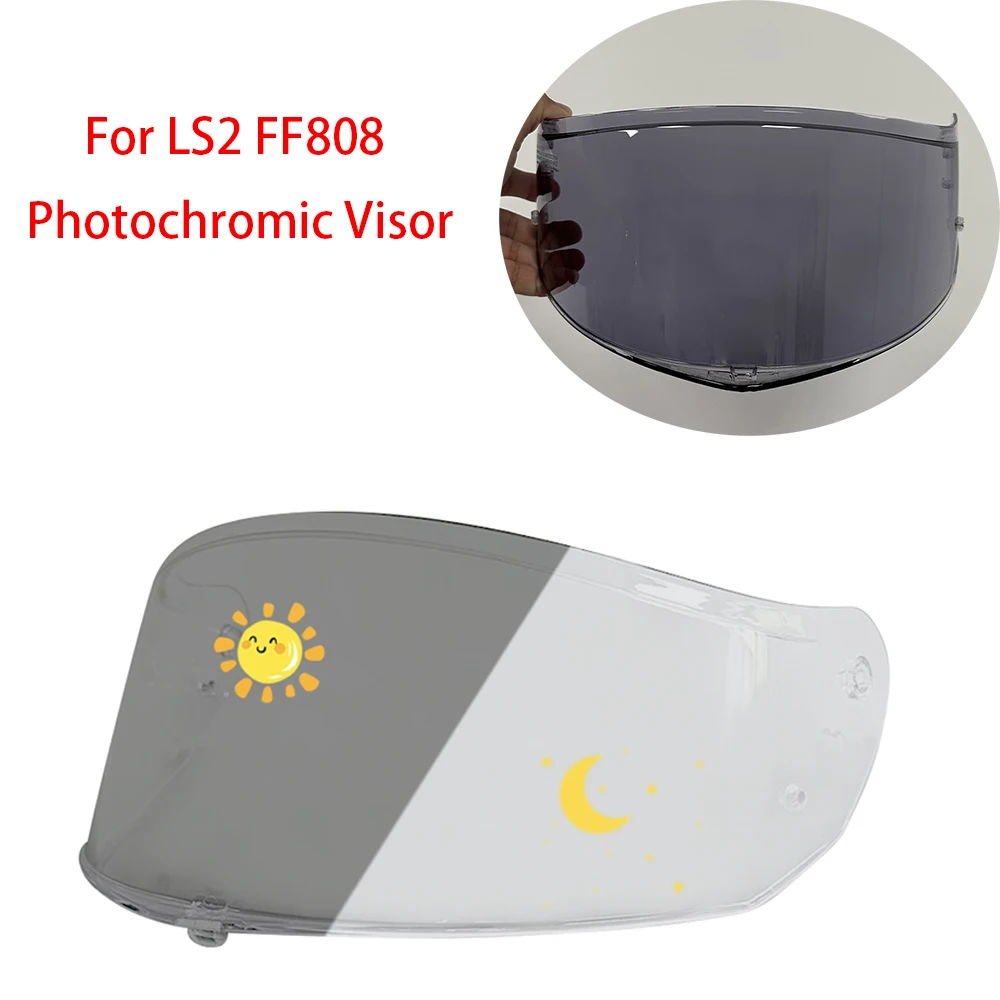 

Helmet Photochromic Visor Uv Protection Casco Moto Visera Sunshield for LS2 FF808 Stream II Helmet hromic lens
