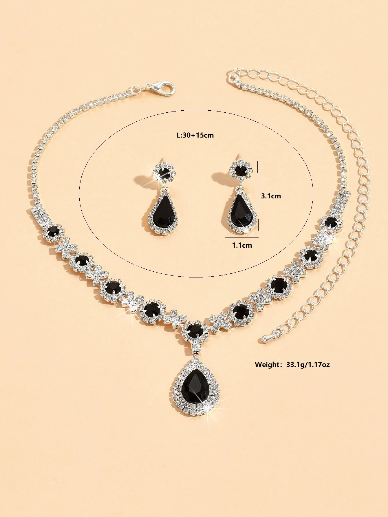 Reaky Set Di 2 Collane Da Sposa Con Strass Verdi – Gioielli Boho Per Donne – Eleganti E Leggere - 3