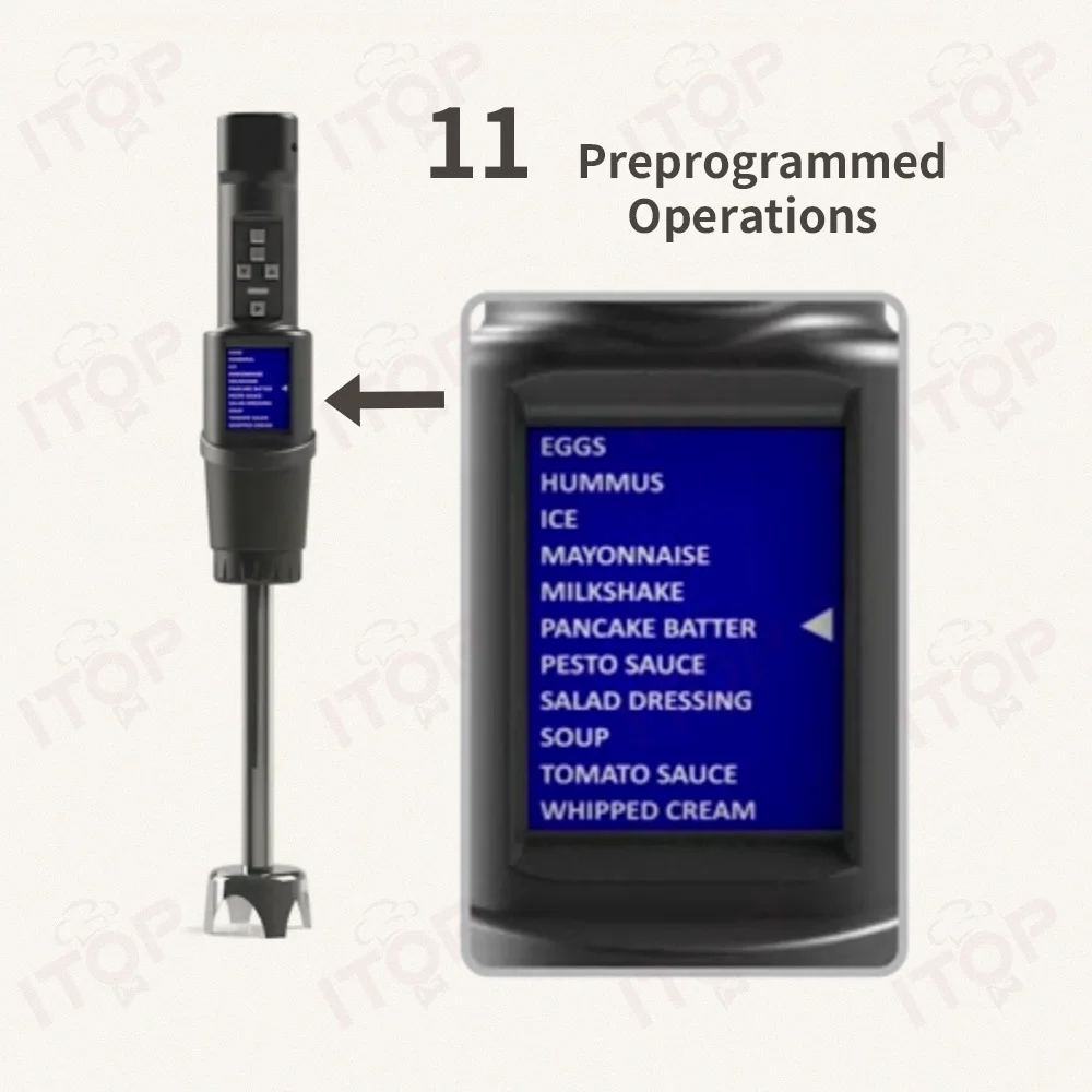 ITOP CDJBQ Rechargeable Battery Blender Immersion Blender Commercial Mixer Handheld Food Mixer 300W BLDC Motor 1000-12000rpm