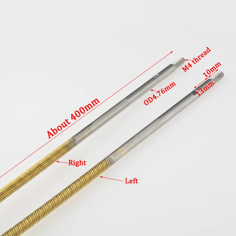 RC Boat 4.76mm 3/16'' Flexible Shaft Left/Right Length 400mm Flex Cable With Drive Dog Prop Nut Gasket For RC Gas/Electric Boat