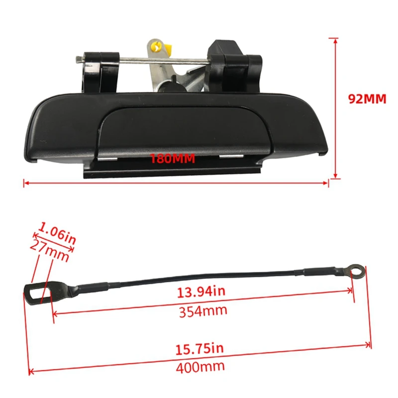 NEW-Tailgate Door Handle + Tailgate Cable For Toyota Tacoma 1995-2004 Accessories Replace 6909035010 65770-04030