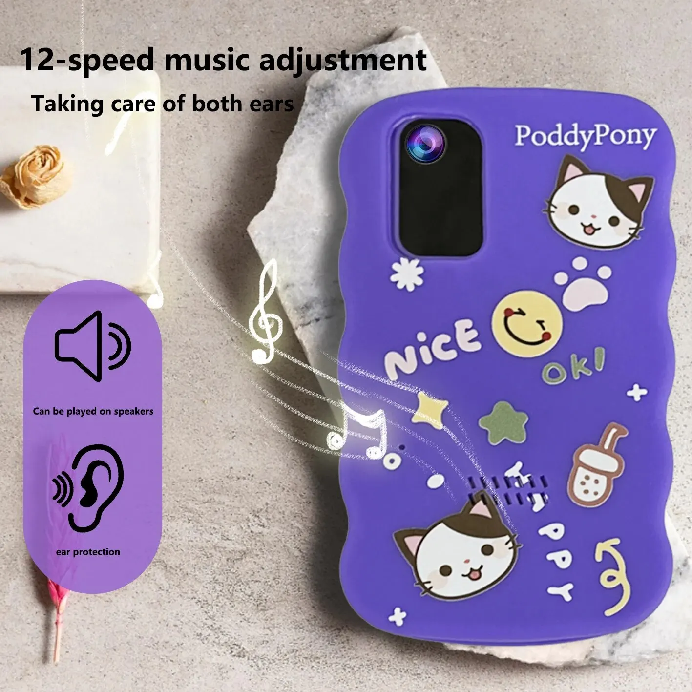 Educational Kids Smart Phone 1080P Digital Dual Selfie Camera Girls and Boys Birthday Festival Great Gift Video Tracker 32G Card