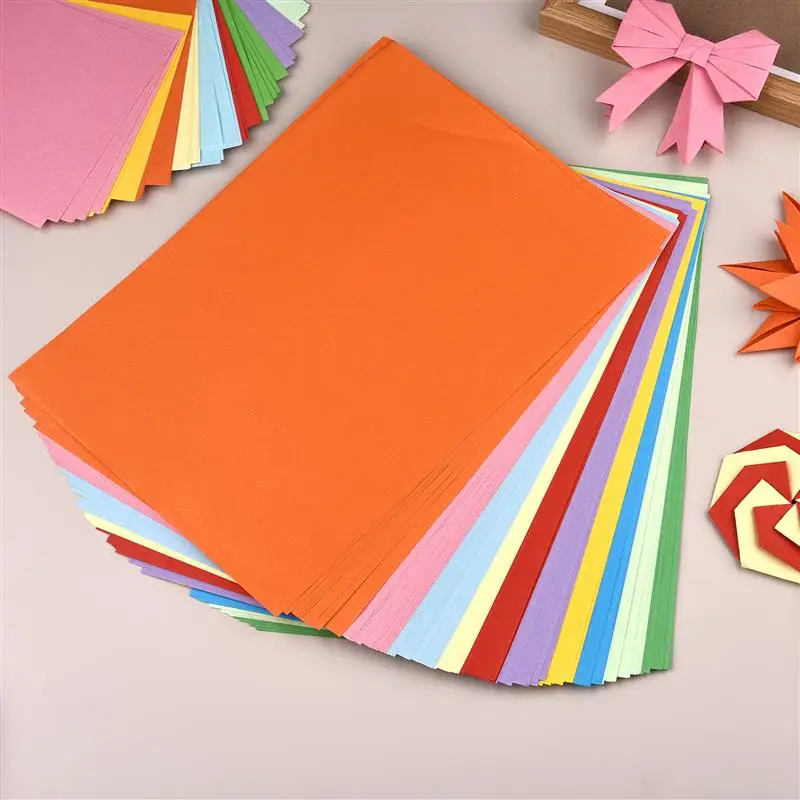 100 قطعة ورقة البطاقات مزدوجة الوجهين للطي اوريغامي ورقة مربع ورقة رافعة الحرفية لتقوم بها بنفسك ورقة الرغبات المواد الفنية أدوات المجوهرات ﻿
