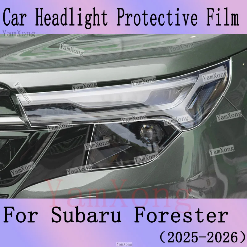 For Subaru Forester Exterior los Faros Light Black Smoke Anti-Scratch Sticker Headlight Transparent Protective Film Accessories