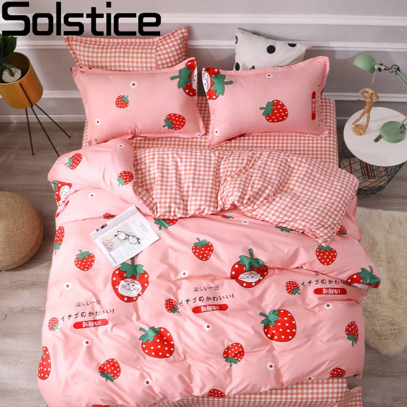 

Solstice Duvet Cover Bedding Set Black White Love Stripes Printing Quilt Cover Pillowcase Bed Linens Set Beds Flat Sheet Queen