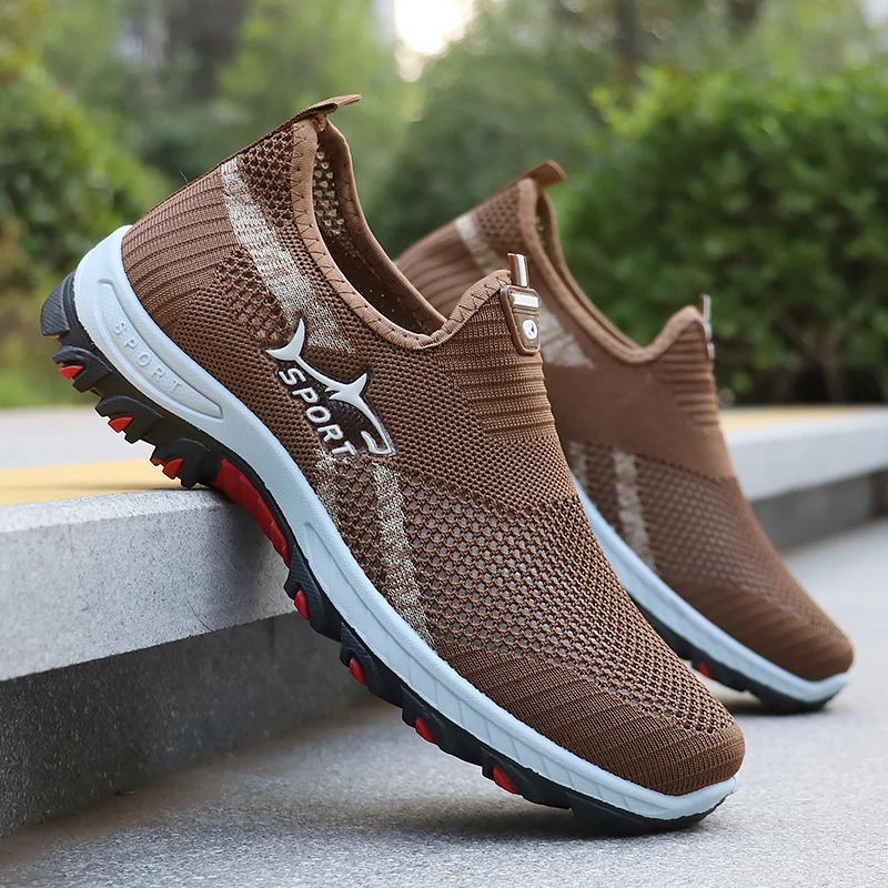 Herren Mesh Outdoor Wanderschuhe, Atmungsaktive Sommerschuhe, Herren Einteilige Freizeit-Wanderschuhe – Detail 10