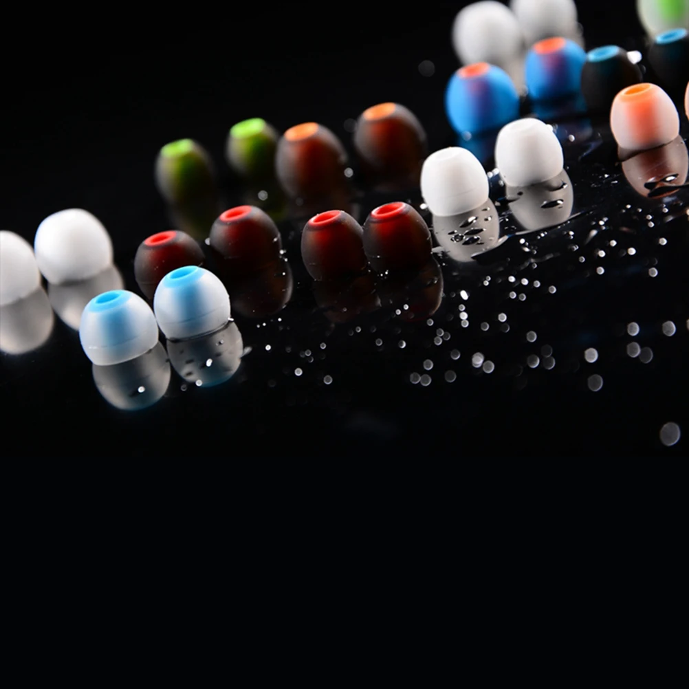 

5 Pair of 3.8mm In Ear Tips Earbuds Headphone Silicone Ear Sleeve Ear Tip Earbuds for Earphone (Random Color) - Size L