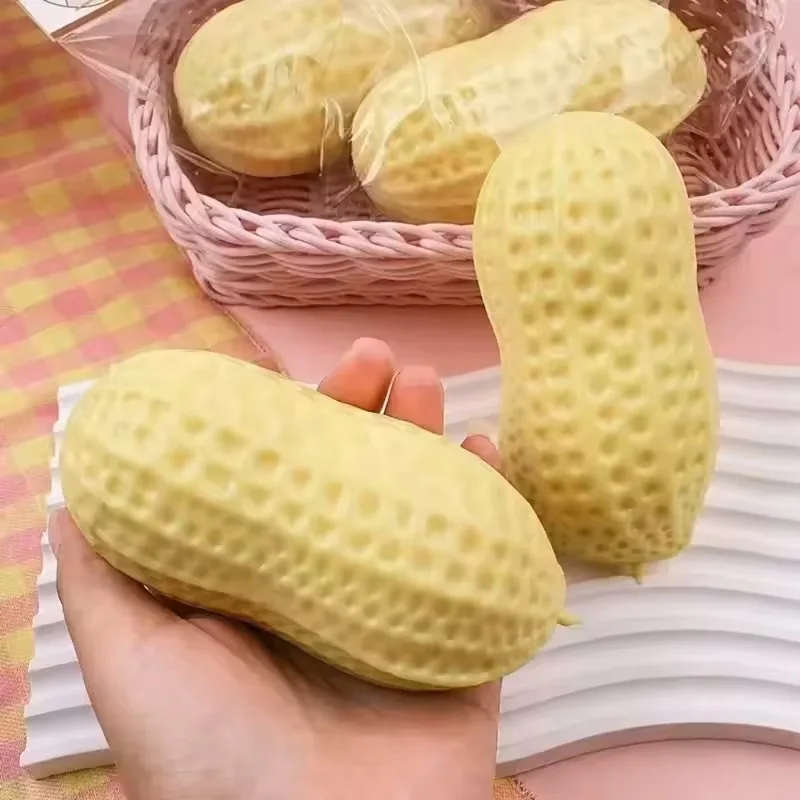 New Squishy Toy Peanut Model Stress Relief Soft Butter Texture Squishies Fidget Tool Anti-Stress Gift Kids Adults Birthday Favor