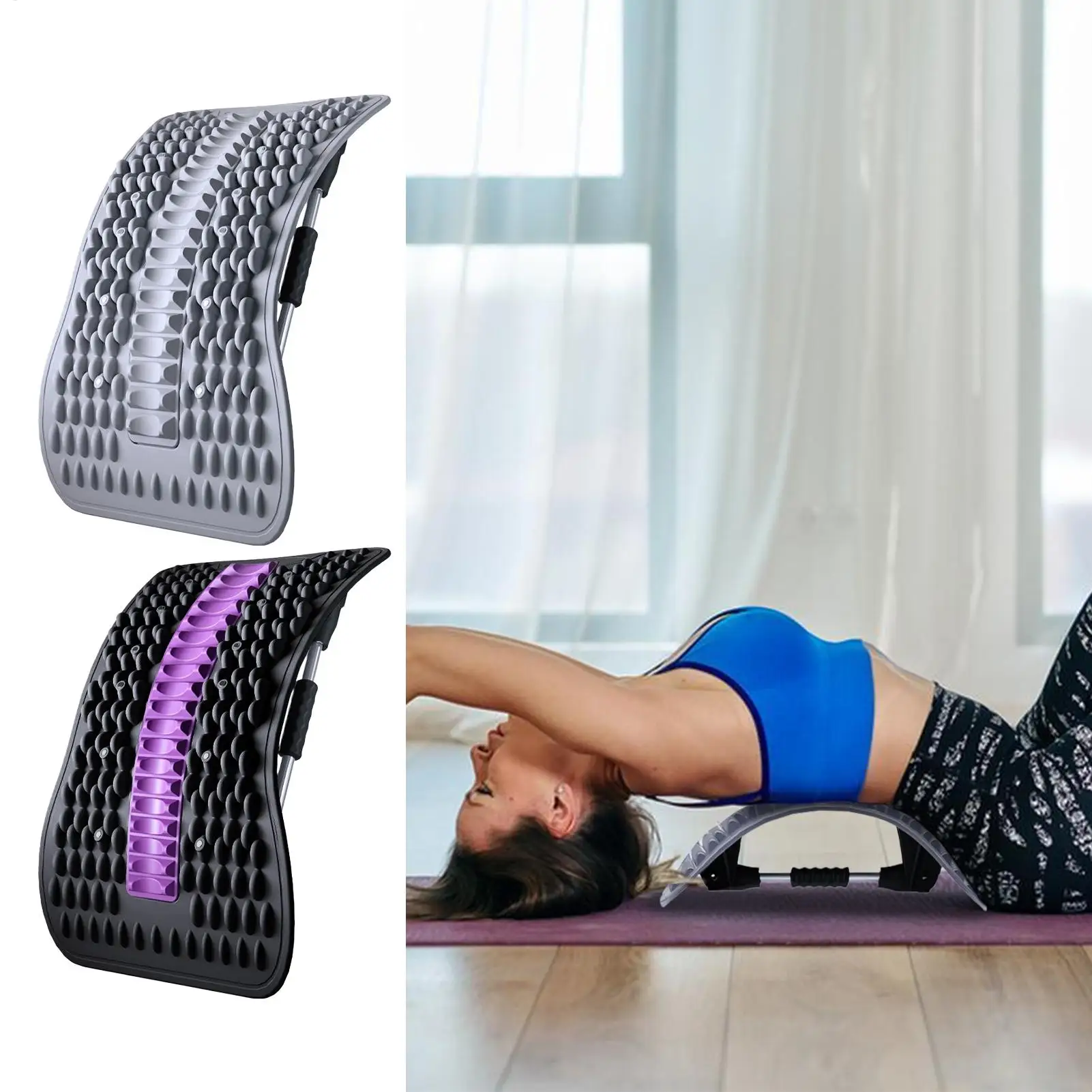 Dispositivo de estiramiento Lumbar y espalda para el hogar, masajeador de estiramiento de cintura para Yoga, Fitness, ejercicio de espalda, dispositivo de apertura de tracción