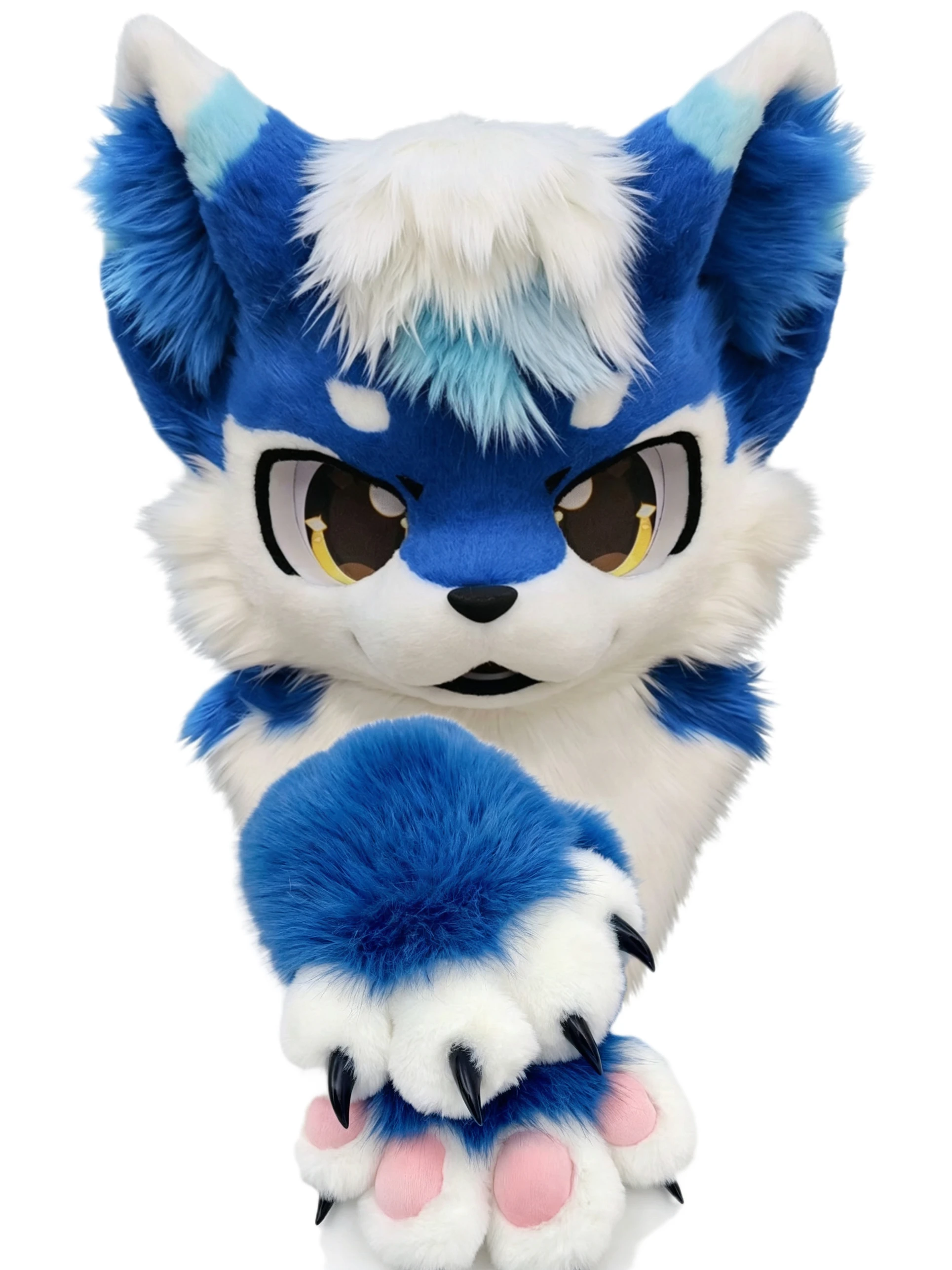 

Spot-on fur coat with animal head cover, cat-like fluffy head cover, cute dog head costume for role-playing clothing