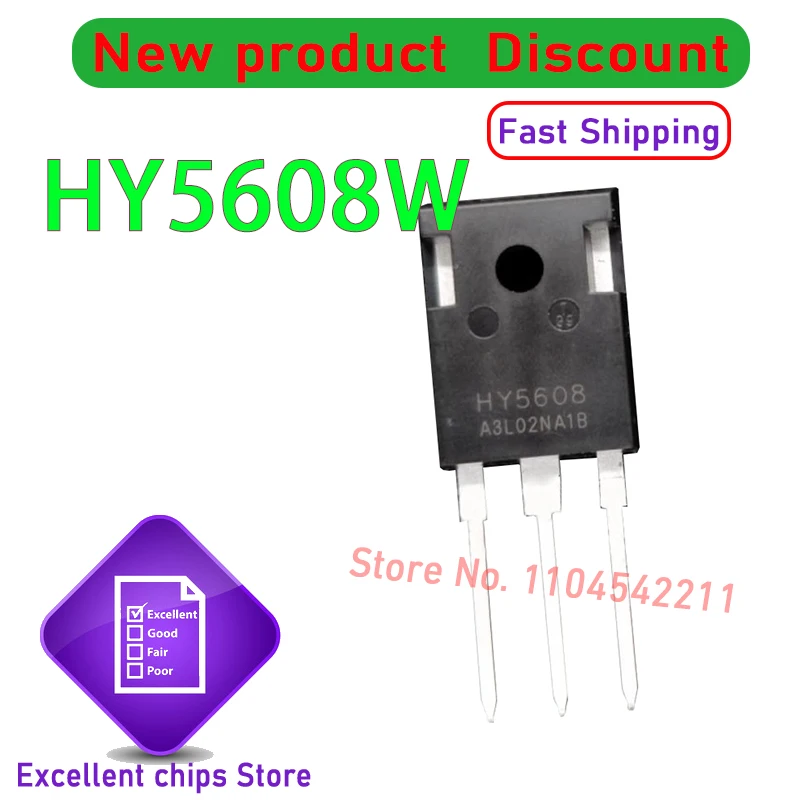 Original MOSFET HY5608W 360A80V HY5608 TO-247 Transistor 100% New and Genuine (10-50)pcs/lot