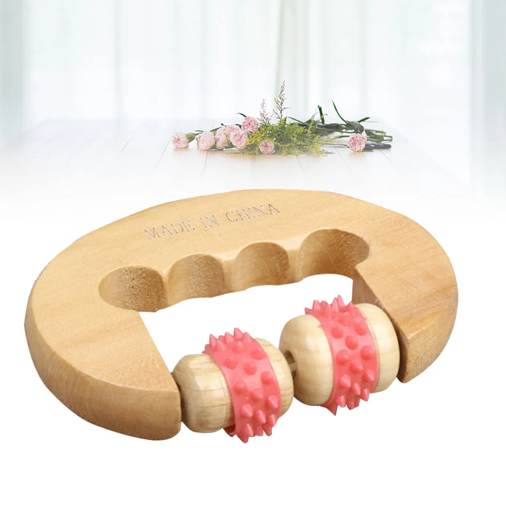 1pc Lady Handheld Wooden Rollers Health Body Palm Foot Head Roller for Men and (12x85x15cm)