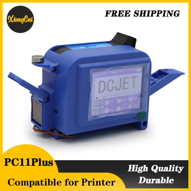 1PCS PC11Plus 12.7mm Mini Portable Printer QR Bar Batch Code Date Number Logo Expiry Date Handheld Inkjet Printer Label