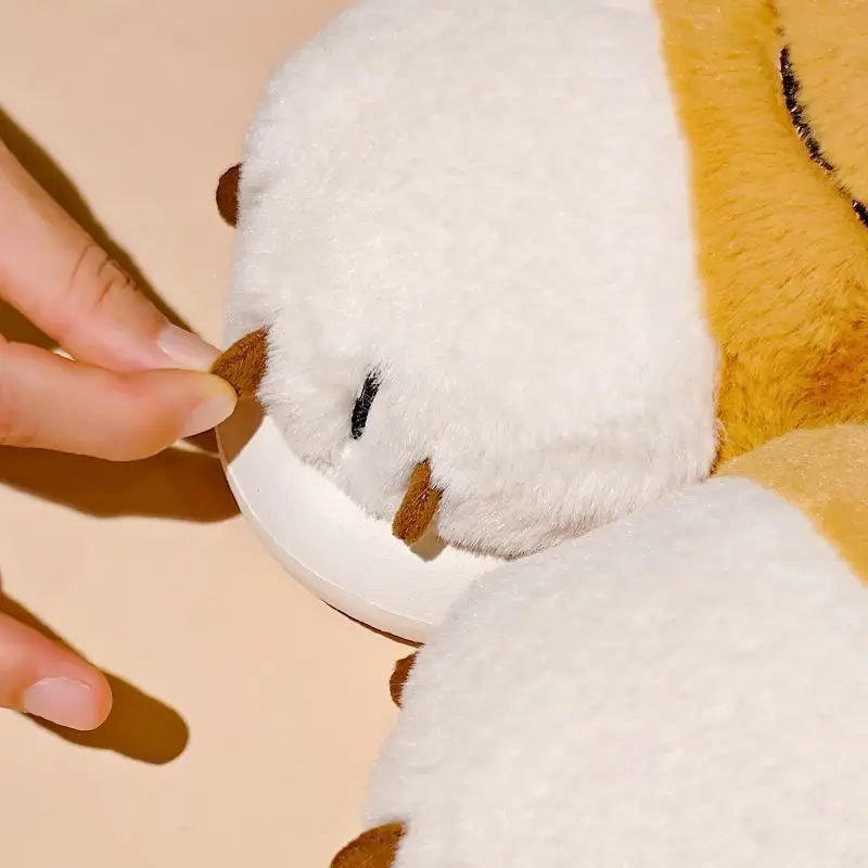 High Top Slip-on 3D Stereoscopic Pantuflas Kawaii Animals Cotton Shoes for Women Winter Warm Fluffy Fur Tiger Paw Slippers view 5
