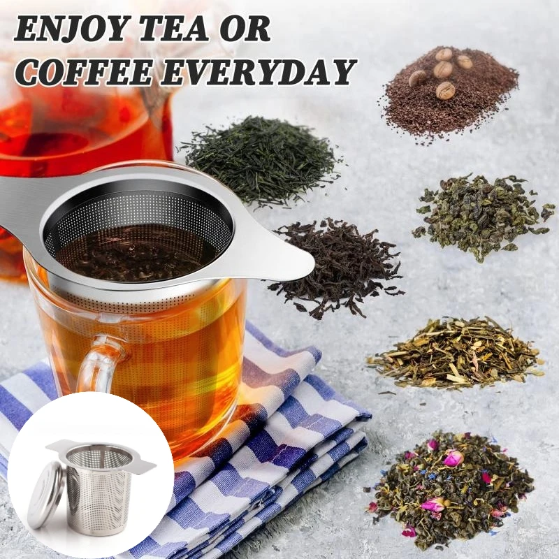 

Воронка-сетка, двойной ушной фильтр для утечки кофе и чая, нержавеющая сталь 304, антикоррозийная мелкая сетка, креативный чайный сервиз, аксессуары для кофе