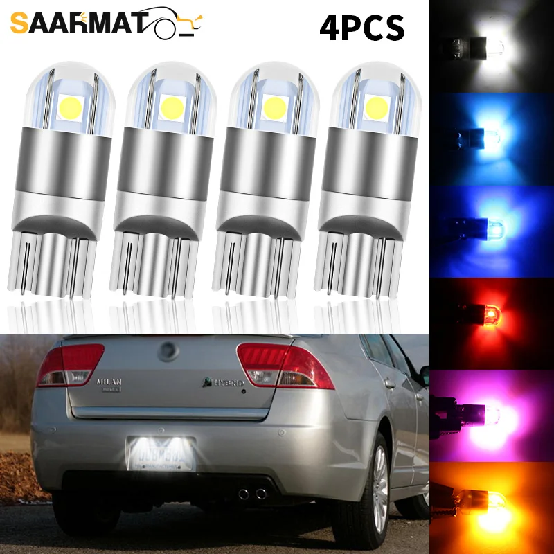 4pcs LED License Plate Light For Mercury Sable Mariner Montego Grand Marquis Mountaineer Marauder Monterey W5W T10 168 Lamp