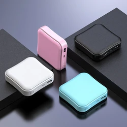 Cartoon Square Mini Charger 8000mAh Portable Outdoor Power Bank Camping External Backup Battery Pack 2.1A Fast Charging