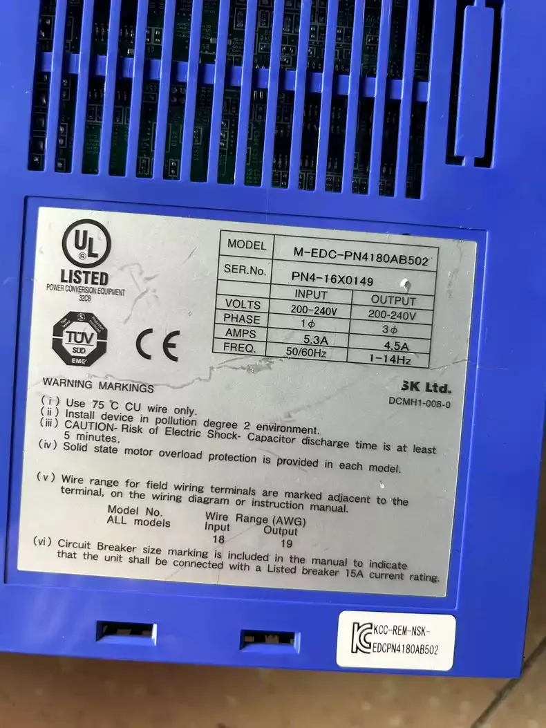 EDC-PN4180AB502-B M-EDC-PN4180AB502 EDC-PN4180ABC02-B Servo Drive & Motor for NSK