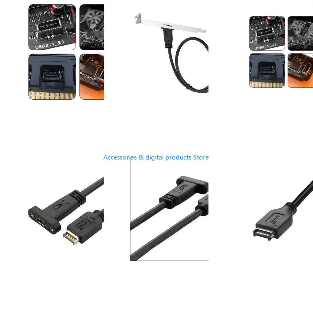 77JD Motherboard Chassis Front Panel Header USB 3.1 Type E to Type C USB C Adapter