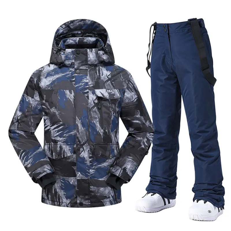 Men's Ski Suit Snow Skiing Set Camouflage Thermal Waterproof Windproof Male Winter Outdoor Sport Snowboard Ski Jackets And Pants