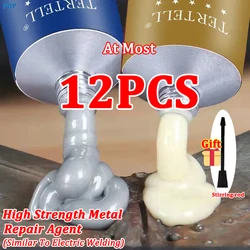 Metal Repair Adhesive High Strength Bonding Sealant 12/10/4/2PCS Weld Seam Metal Adhesive Heat Resistance Strong Casting AB Glue